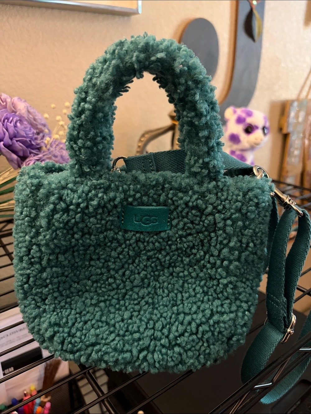 UGG Teal Sherpa Mini Handbag